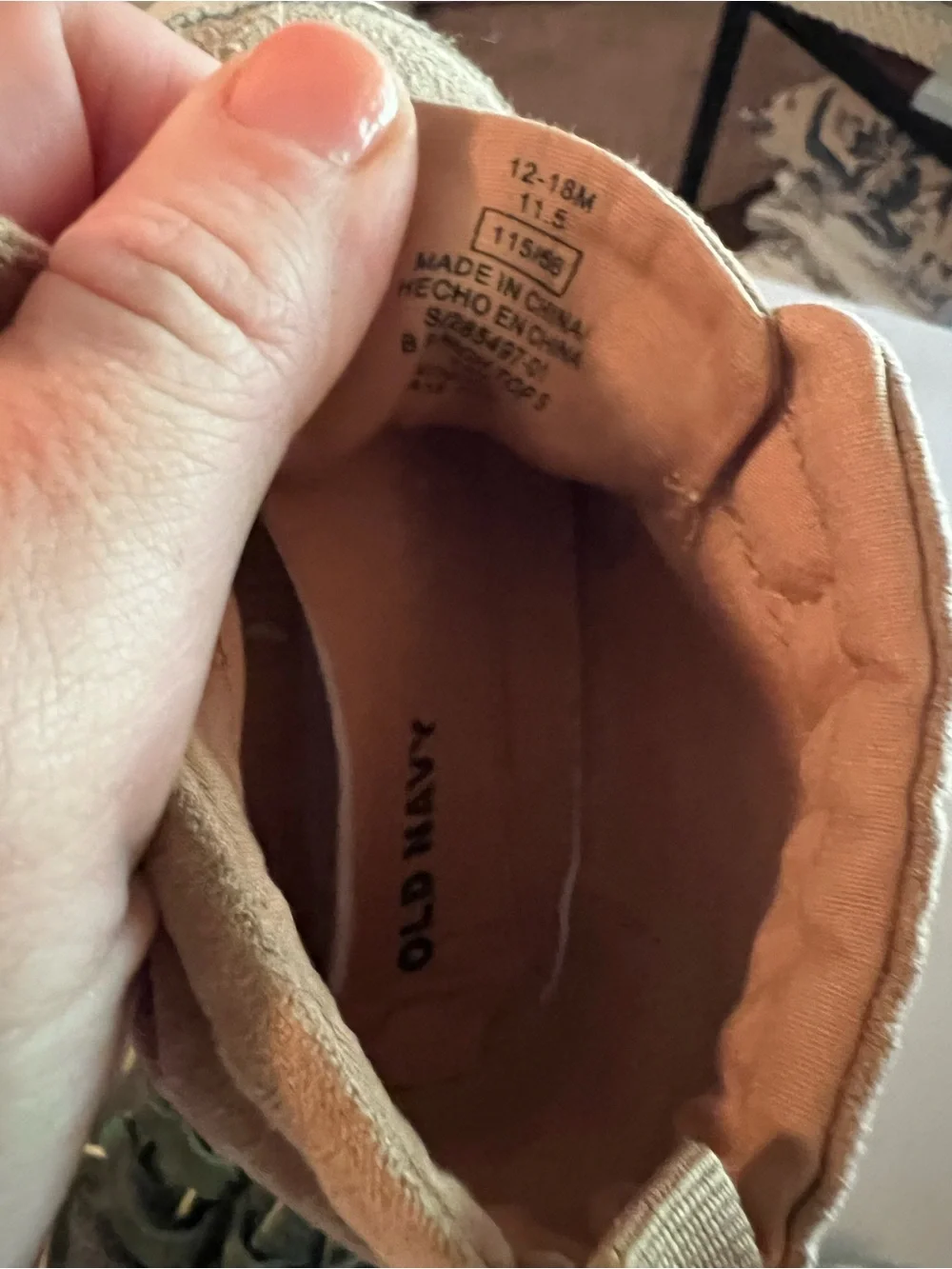 Old Navy Tan Suede Baby Walker Shoes